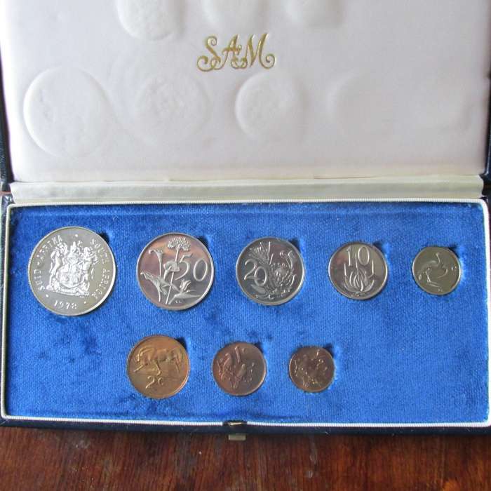 1978 S.A. PROOF SET - 1/2 CENT - SILVER RAND