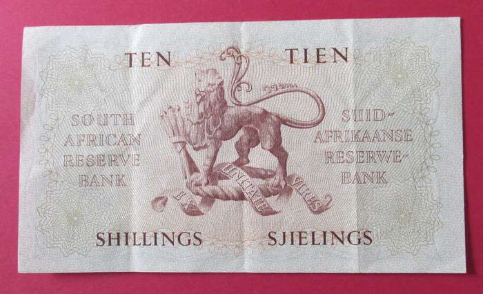 TEN SHILLINGS 1956  M.H. de KOCK - 3rd ISSUE