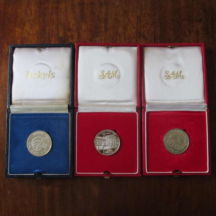 3 PROOF SILVER RANDS + 1 UNC.