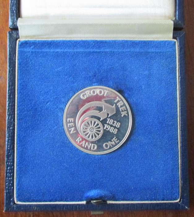 3 PROOF SILVER RANDS + 1 UNC.