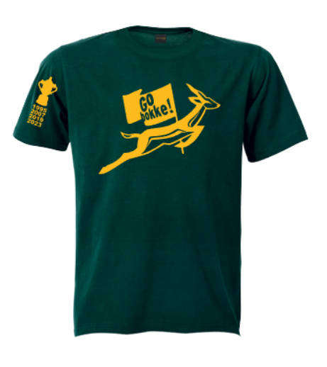 Springbok Rugby support T-Shirt Go Bokke