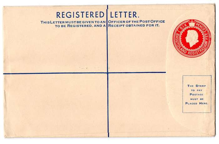 Basutoland - 1953 QEII 4d G Registered Envelope