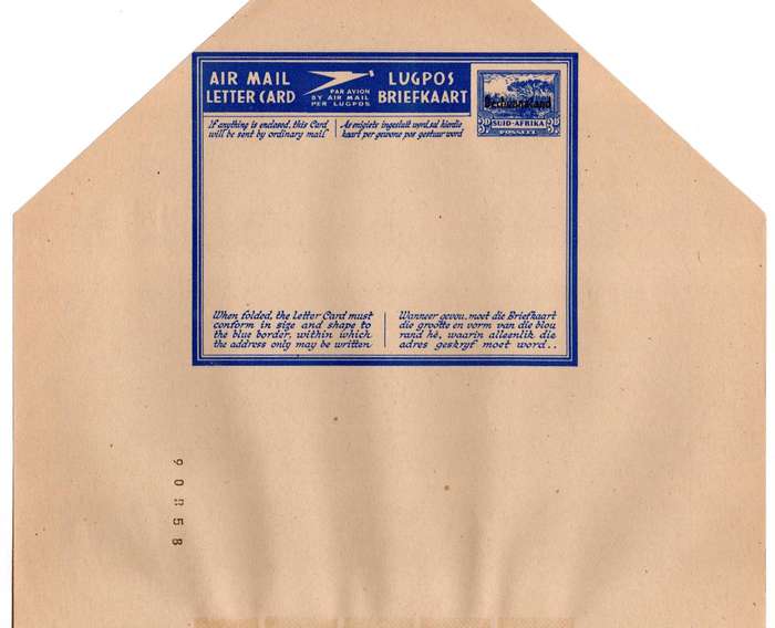Bechuanaland Protectorate - 1945 3d Air Mail Letter Card Mint