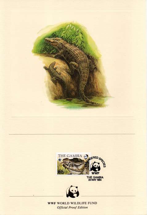 Gambia - 1983 WWF Crocodile Official Proof Edition Set SG 544-547