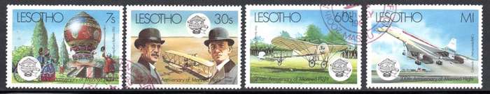 Lesotho - 1983 Bicentenary of Manned Flight Set Used SG 545-548