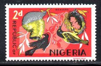 Nigeria -1966 2d Weaverbird MH SG 175