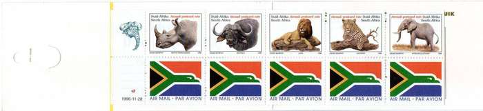 South Africa - 1996 Big Five Lion Booklet 1996.11.28 SACC 995