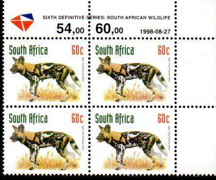 South Africa - 1998 Redrawn 6th Definitive 60c Control Block (1998.08.27) MNH