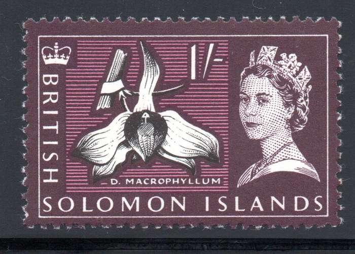 Solomon Islands - 1965 QEII 1s Orchid MH SG 120