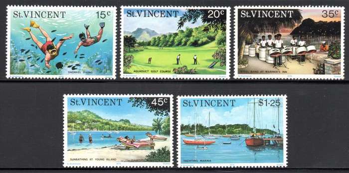 St Vincent - 1975 Tourism Set MNH SG 451-455