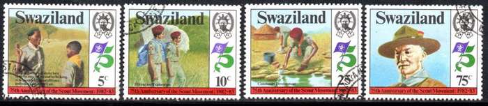 Swaziland - 1982 75th Anniversary of Boy Scouts Set Used SG 416-419