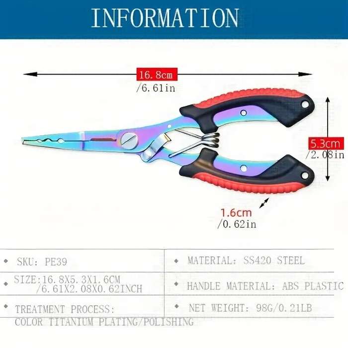 Multi functional fishing pliers/multitool (green)