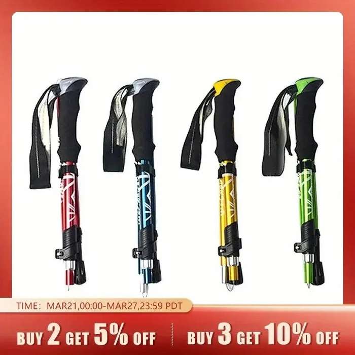 Lightweight foldable/ ultra compact hiking/trekking pole (purple)