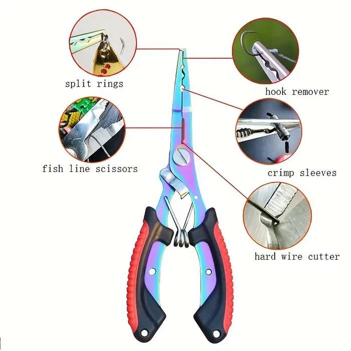 Multi functional fishing pliers/multitool (green)