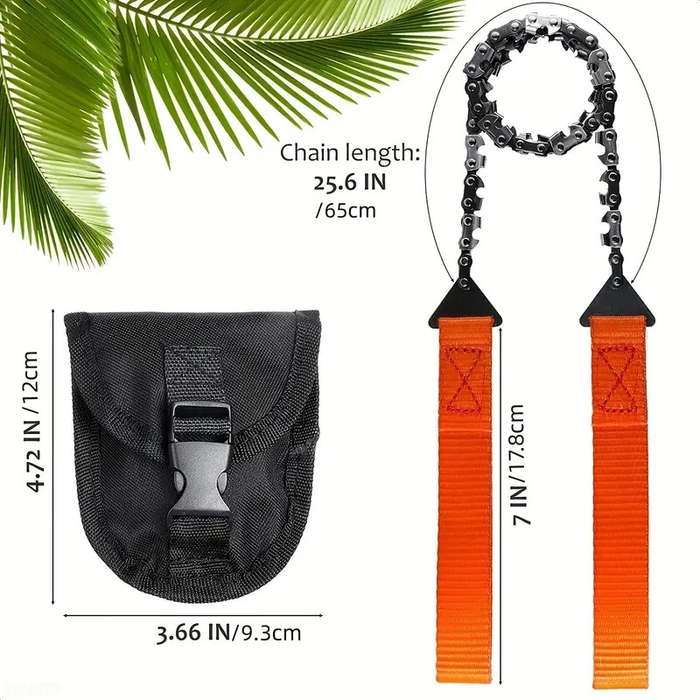 Survival Pocket Hand Chainsaw with Pouch