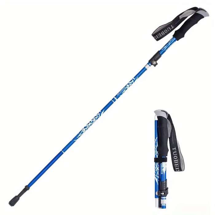 Lightweight foldable/ ultra compact hiking/trekking pole (blue)