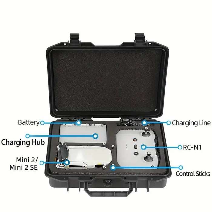 Hard Case for DJI Mini2/SE and 4K (for fly more combo)