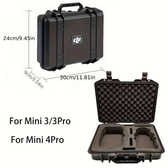 Hard Case for DJI Mini 3/3 Pro and 4 Pro drones (for fly more combo)