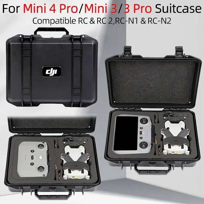 Hard Case for DJI Mini 3/3 Pro and 4 Pro drones (for fly more combo)