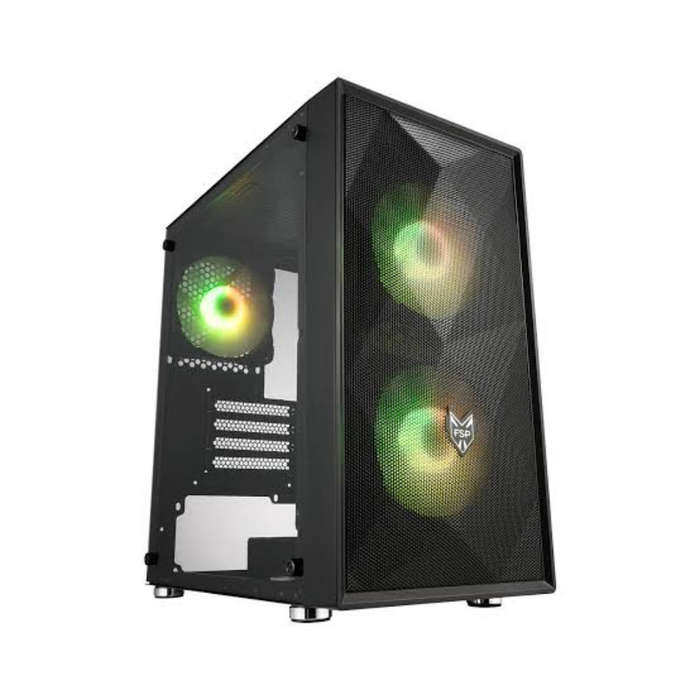 FSP CST130 Micro ATX Gaming PC Case**3 x Static RGB Fans Included**