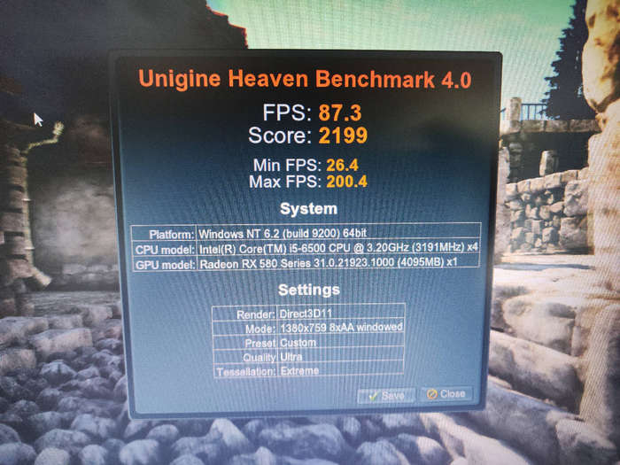 MSI Gaming X RX580 8GB GDDR5 Graphics Card**8pin PCIe Power needed**