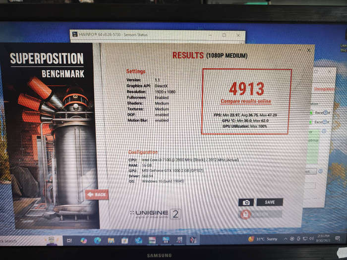 Intel Core I3 up to 3.9GHz **MSI B250M Bazooka**8GB DDR4 Ram