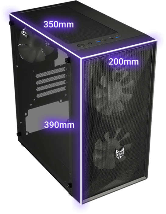 FSP CST130 Micro ATX Gaming PC Case**3 x Static RGB Fans Included**