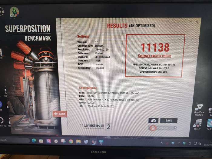 12th Gen i5 Gaming Monster**RTX3070**32GB ARGB Gaming Ram**1TB NVME