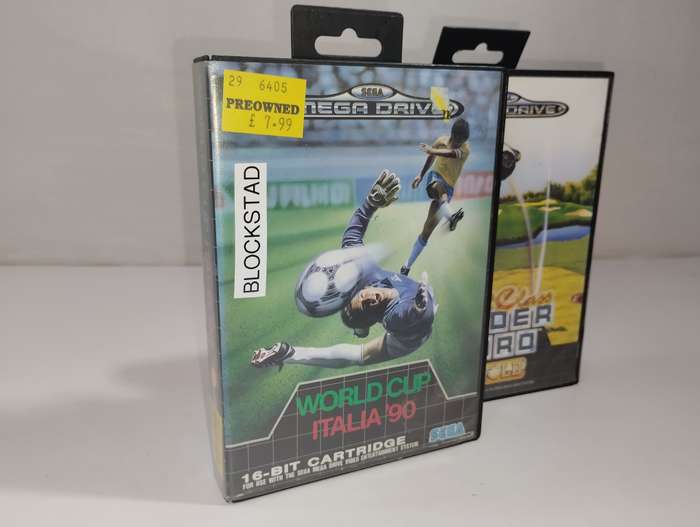 World Cup Italia '90 & World Class Leader Board Sega Mega Drive Bundle (MD, PAL, CIB)
