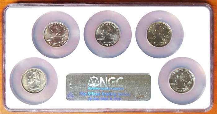 2006 US NGC MS65 Large Slab Registry & Message Board Luncheon - 5 x Coins