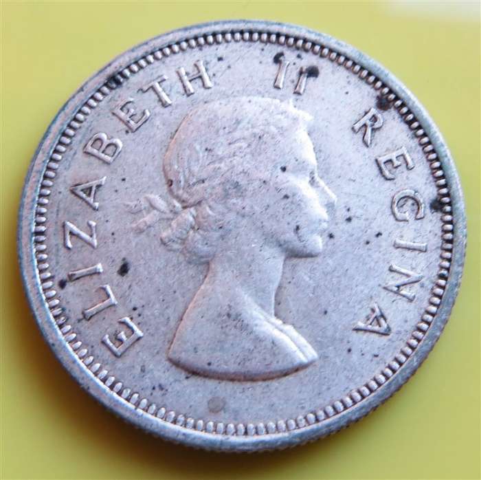 1954 SA Union Silver Shilling Coin