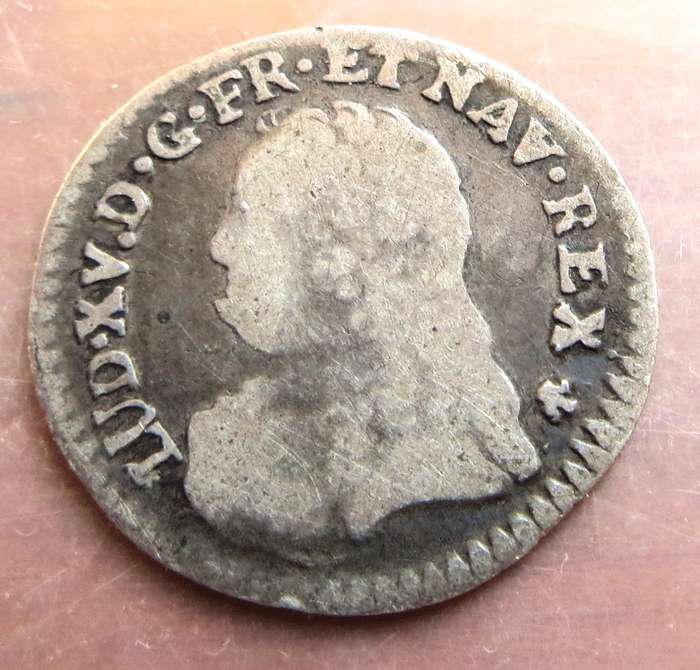 1728 France 1/20 Ecu Louis XV Silver Coin 18mm
