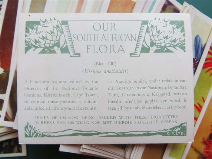 1 - 100 Complete SA Flora Cigarette Cards Set
