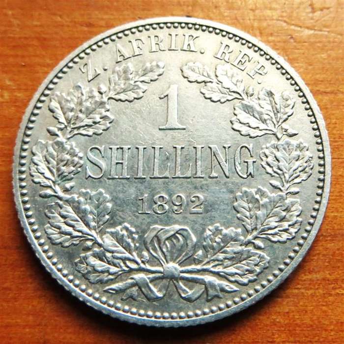 1892 ZAR 1/ Shilling Silver - Great Details