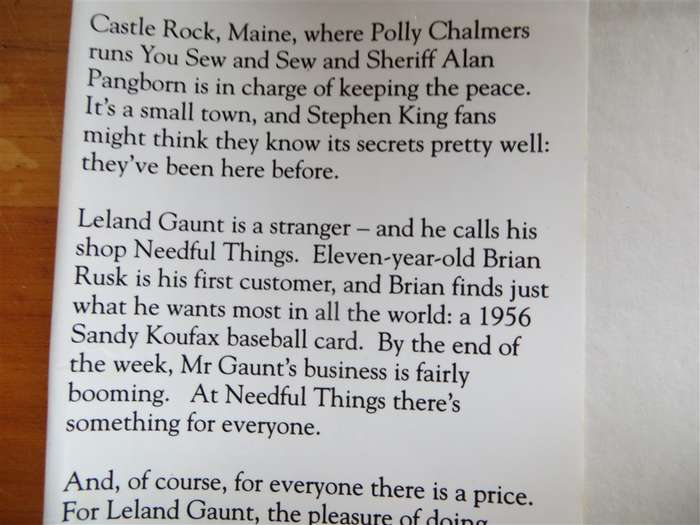 Stephen King - Needful Things - 1991 Hardcover