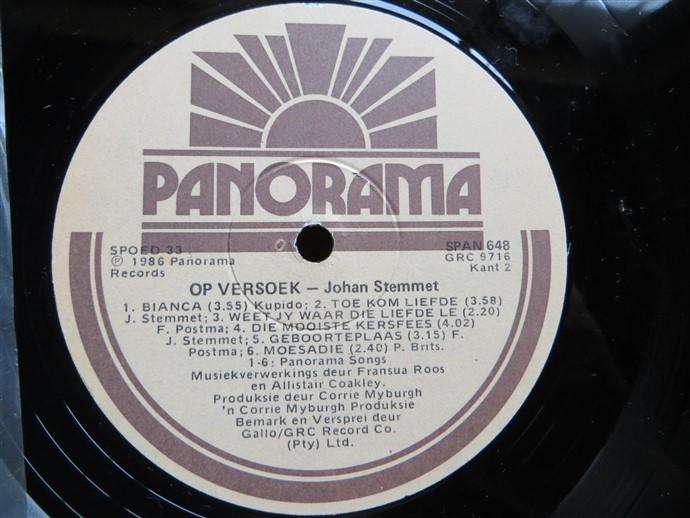 Johan Stemmet - Op Versoek  -  Vintage Vinyl LP
