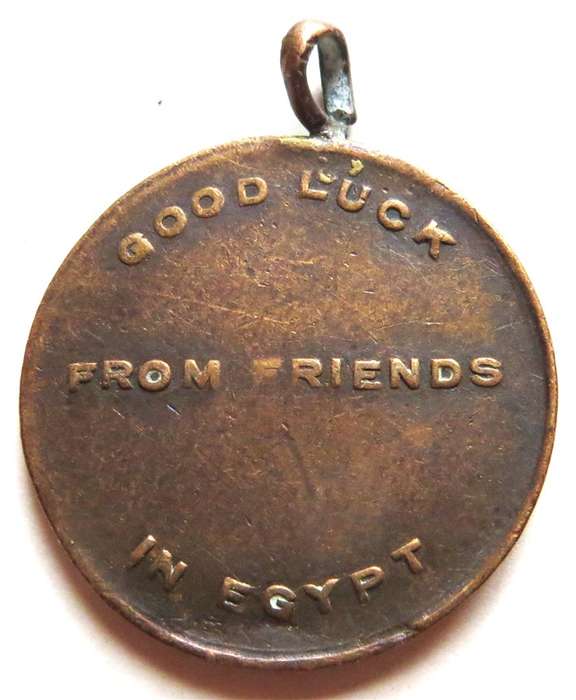 1942 Xmas Stocking Medallion - Good Luck from friends in Egypt