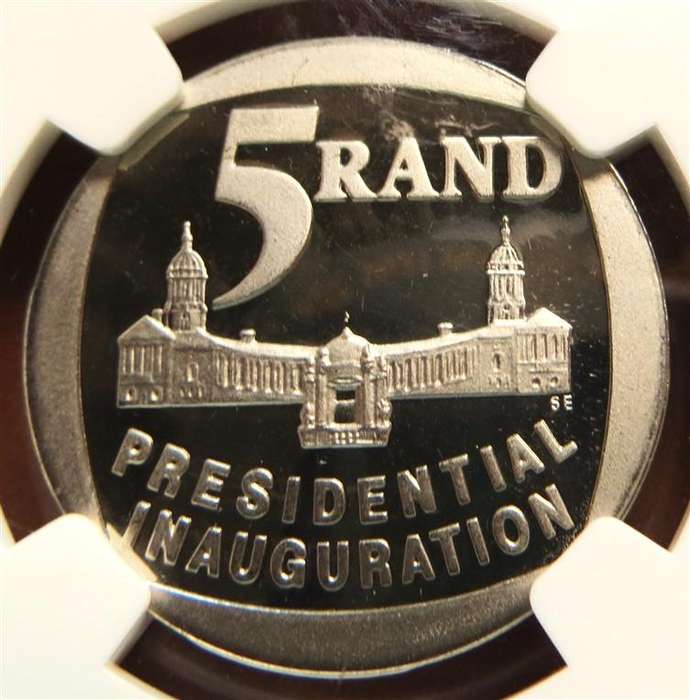 1994 PF68UC High Grade No Steps Pres. Inaug. Mandela R5 NGC Graded