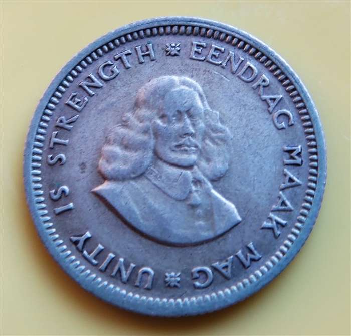 1961 RSA Silver 5c Coin