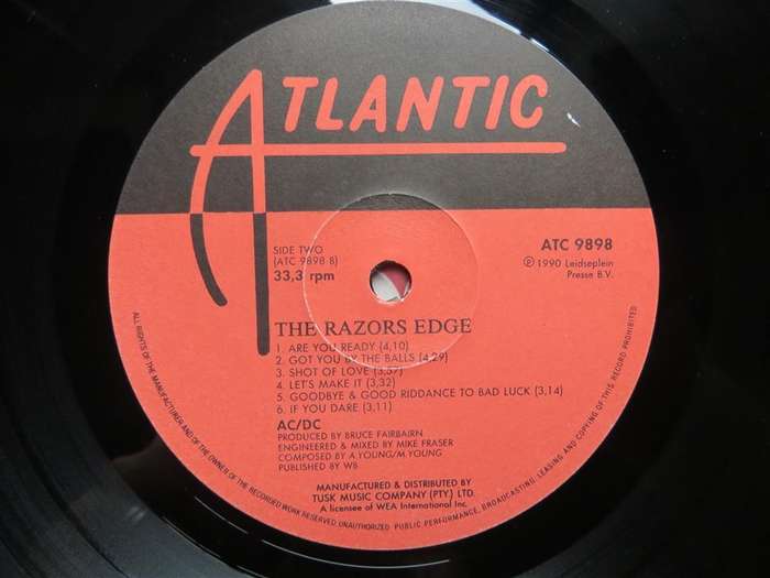 ACDC - The Razor's Edge Vintage Vinyl LP - VG