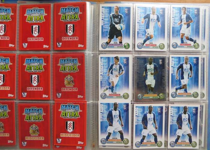 114 x Topps  2007/8 Match Attax Soccer Cards in Album