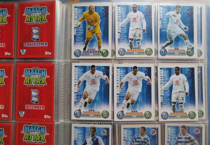 114 x Topps  2007/8 Match Attax Soccer Cards in Album