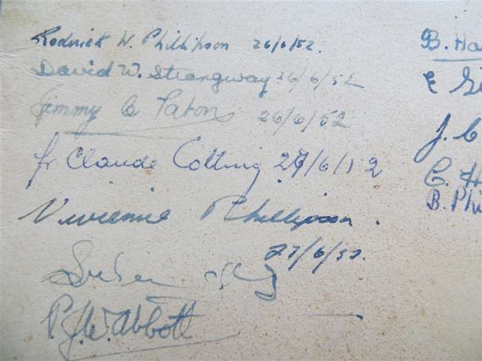 1952 Union Castle Line Menu - Autographed - Warwick Castle