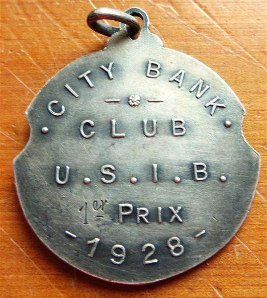 1928 City Bank Bowls Medal