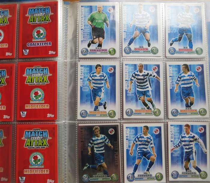 114 x Topps  2007/8 Match Attax Soccer Cards in Album
