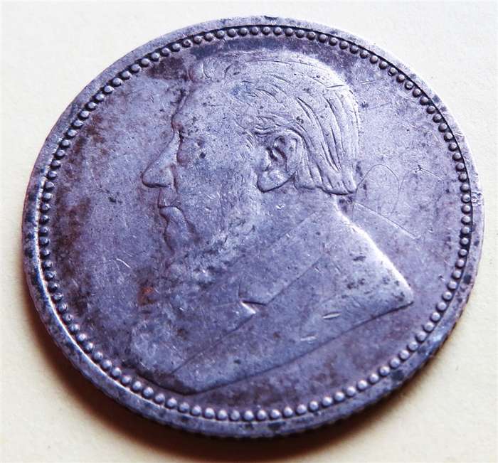 1895 ZAR 6d Sixpence Silver