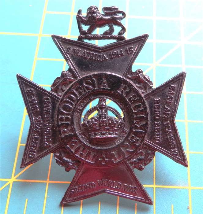 The Rhodesia Regiment Badge Blackened