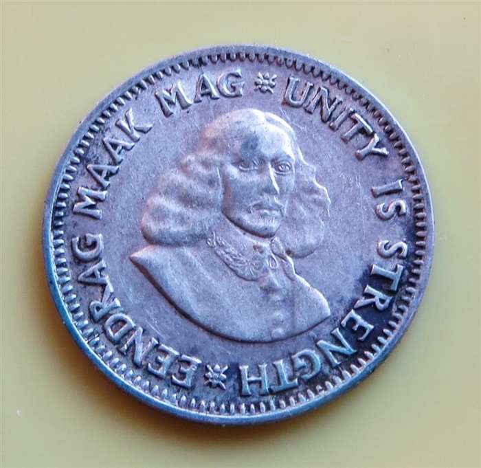 1961 RSA Silver Tiekie 2 1/2c Coin