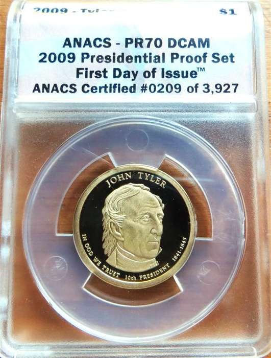 2009 Presidential Proof Set $1 PF70 ANACS - First Day of Issue
