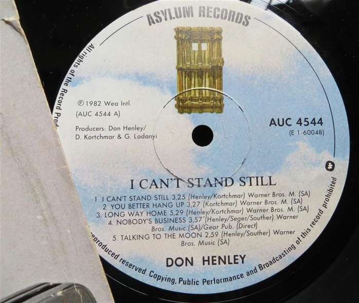 Don Henley - I Cant Stand Still - Vintage Vinyl LP Vinyl VG / Cover VG